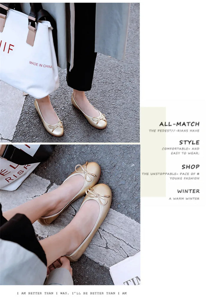 Ladies Loafers Shoes Bowtie Flats Patent Leather Loafers Women Round Toe Roll-Up Shoes Woman Bridesmaid Flats Large Size Zapatos
