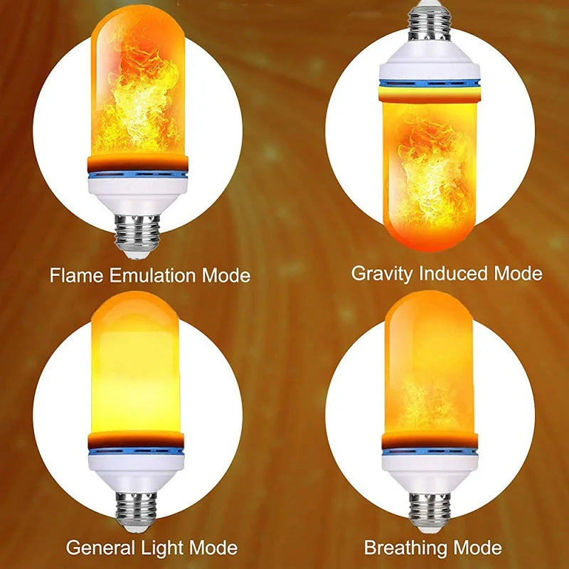 E27 LED Flame Lamps LED Flickering Fire Simulation Light E14 Dynamic Flame Effect Light Bulbs
