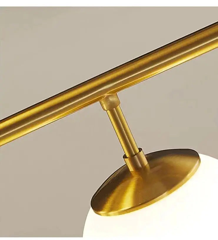 Modern Chandelier Pendant Light 8-Lights Gold & White Glass Pendant Lighting Globe Dining Light Fixture for Living Room Kitchen