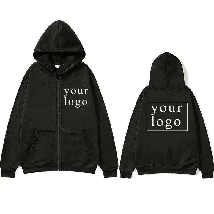 Your Own Design Brand Logo/Picture Personalized Custom Anywhere Men Women DIY Zipper cardigan hoodie