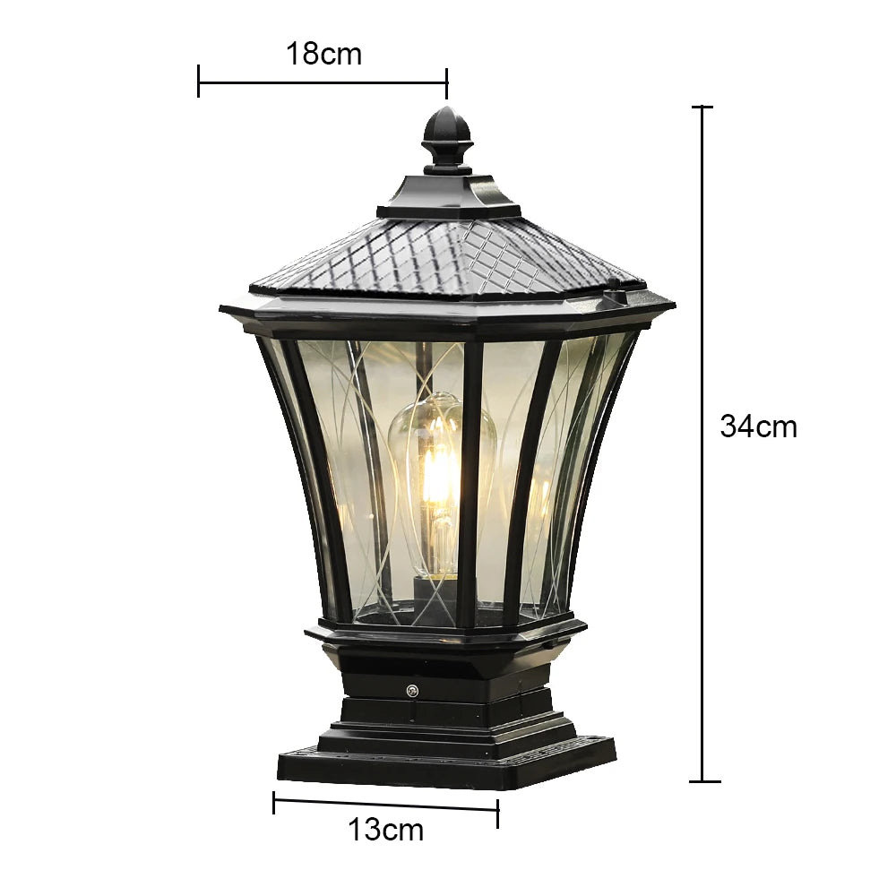 Outdoor Garden Pillar Lamp European Style Decor Courtyard Light Antique Waterproof Door Post Lamp Rainproof Fence Pillar Light