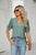 Womens Summer Tops V Neck Ruffle Sleeve Blouses Short Sleeve Casual Tops T-Shirts For Women