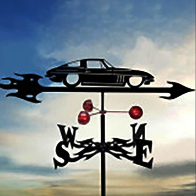 Witch Flying Dragon Iron Weather Vane Decor Stainless Steel Metal Handicraft Decor Garden Weathercock Wind Direction Indicator