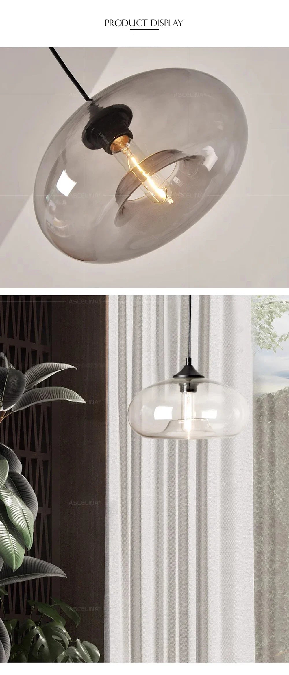 Modern Glass Colorful Pendant Lights Indoor Pendant Lamps