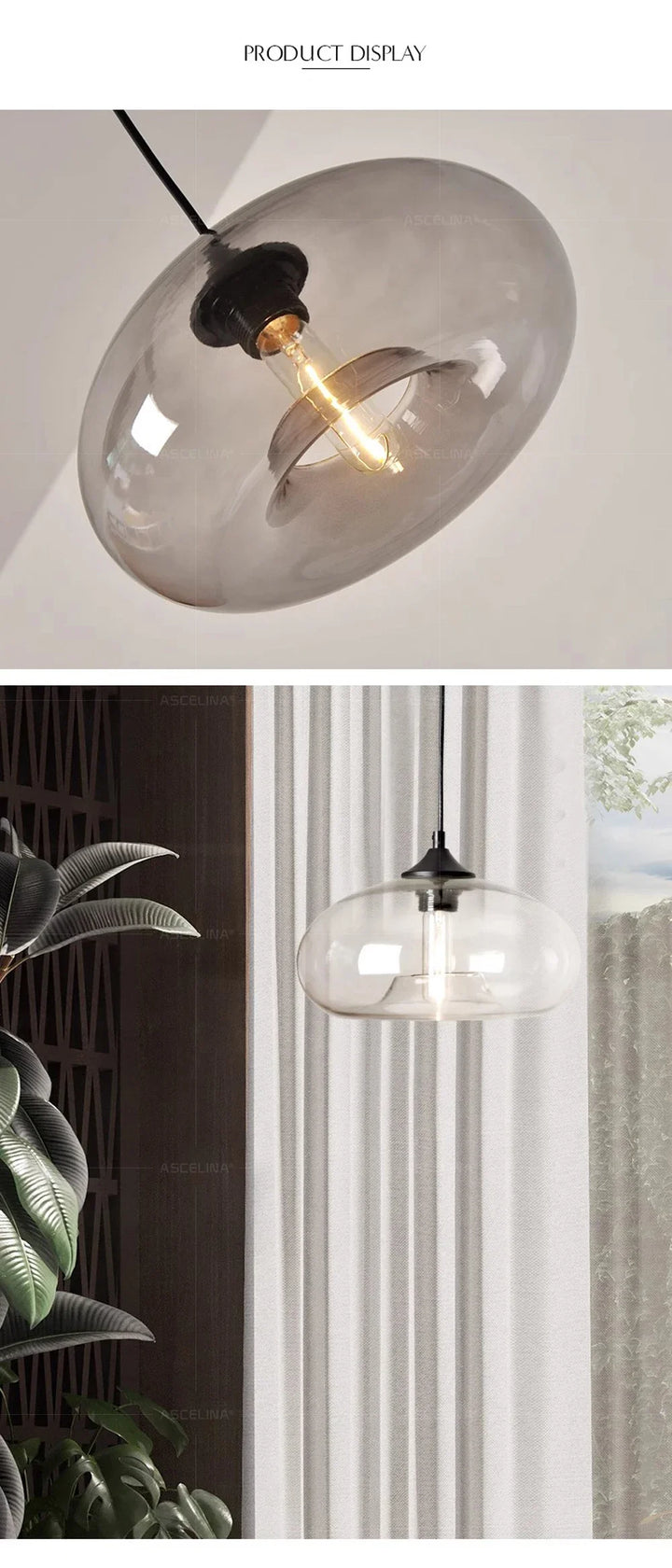 Modern Glass Colorful Pendant Lights Indoor Pendant Lamps