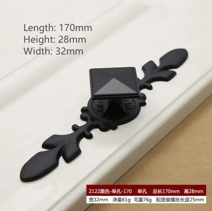 American Style Piano Black Hardware Cabinet Knob Handle European Style Garden Cabinet handle  Cabinet Knob Door Pull