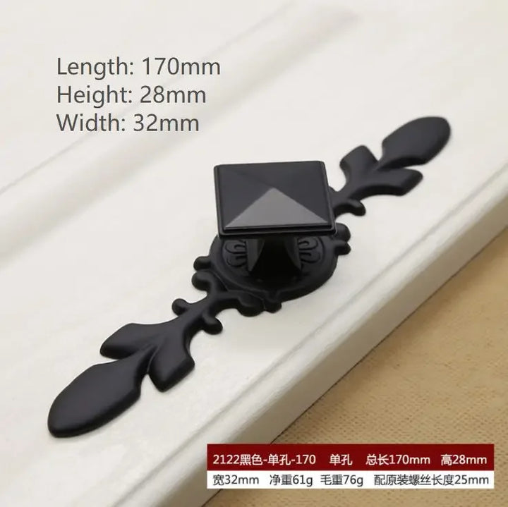 American Style Piano Black Hardware Cabinet Knob Handle European Style Garden Cabinet handle  Cabinet Knob Door Pull