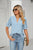 Womens Summer Tops V Neck Ruffle Sleeve Blouses Short Sleeve Casual Tops T-Shirts For Women