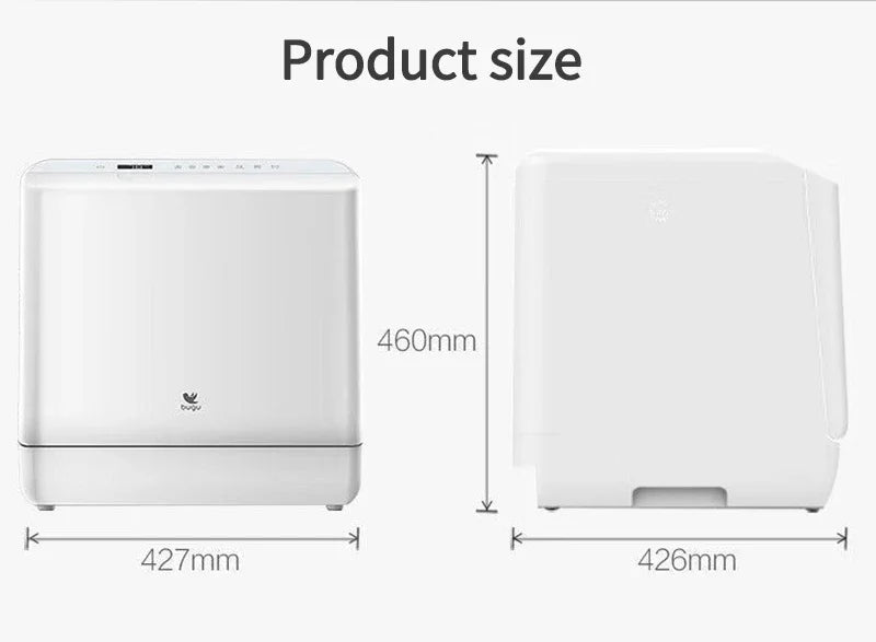 Table Dishwasher Automatic Intelligent Fruits And Vegetable Integrated Portable Dishwasher 220V 50Hz Without Installation 4 Sets