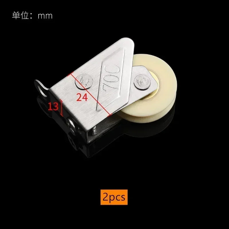 2Pc Aluminum Alloy Window Pulley Sliding Door Roller Window Track Roller Shower Door Wheels Cabinet Pulleys Furniture Hardware