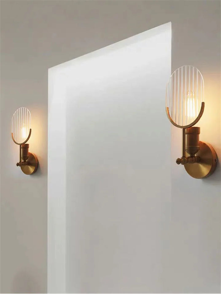 Vintage Wall Lamp Designer Bedside Aisle Coffee Bar Glass Shade Industrial Lighting LED Wall Light Indoor Retro Sconce Lights