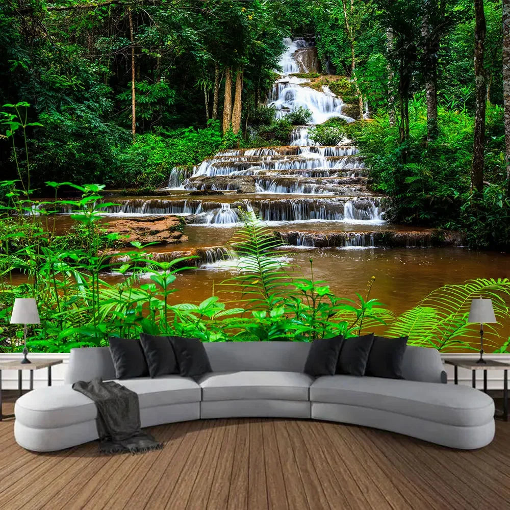 Beautiful Natural Forest Printed Large Wall Tapestry Hanging Bohemian Wall Tapestries Mandala Wall Art Decor