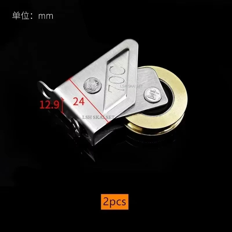 2Pc Aluminum Alloy Window Pulley Sliding Door Roller Window Track Roller Shower Door Wheels Cabinet Pulleys Furniture Hardware