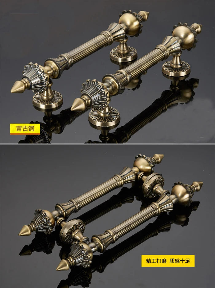 1pcs High Quality European Villa Hotel Entrance Gate Door Handle Glass KTV/hotel Wood Door Handles  Furniture Hardware .