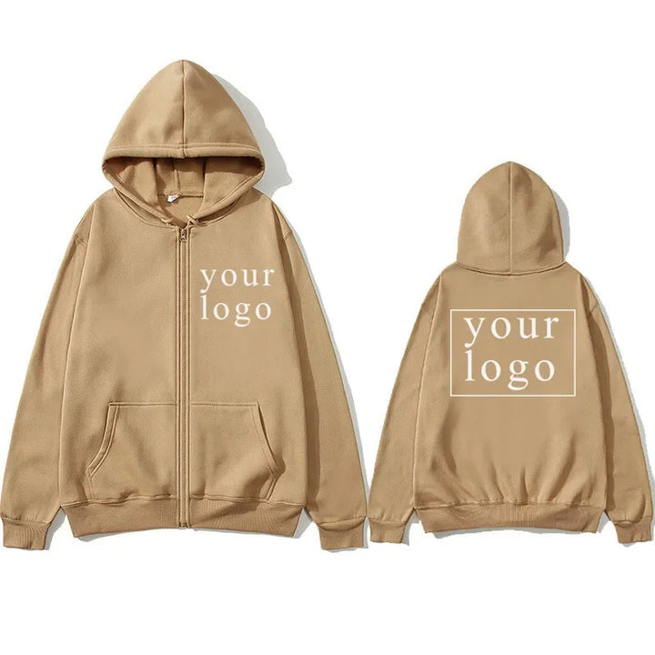 Your Own Design Brand Logo/Picture Personalized Custom Anywhere Men Women DIY Zipper cardigan hoodie