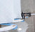 Carbon Steel Blue Manual Telescoping Upright Folding Attic Ladder