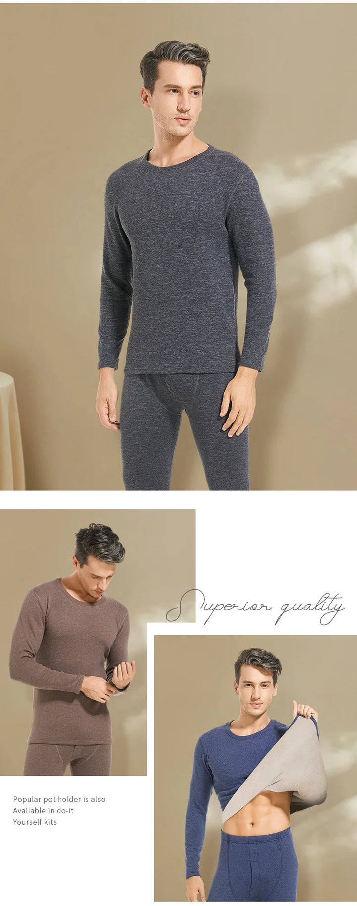 Autumn Winter New Men's Cashmere Silk Soft Comfortable Warm Underwear with Thickened Plush Set for Men Women Thermal Clothing