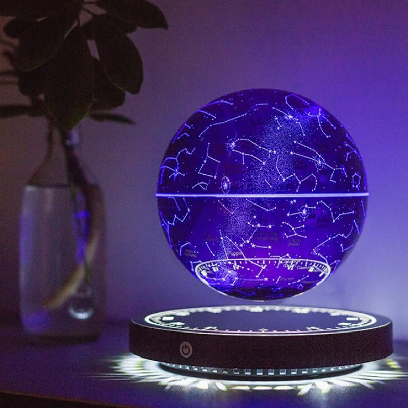 Levitating Lamp Magnetic Levitation Globe LED Earth Floating Lamp Rotating Globe Zodiac Bedside Light