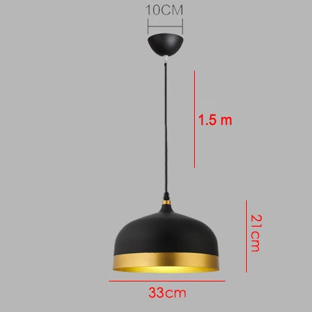 Nordic Retro Industrial Black Ceiling Pendant Lamp E27 for Restaurant Dining Table Bar Decorative Lighting Fixture