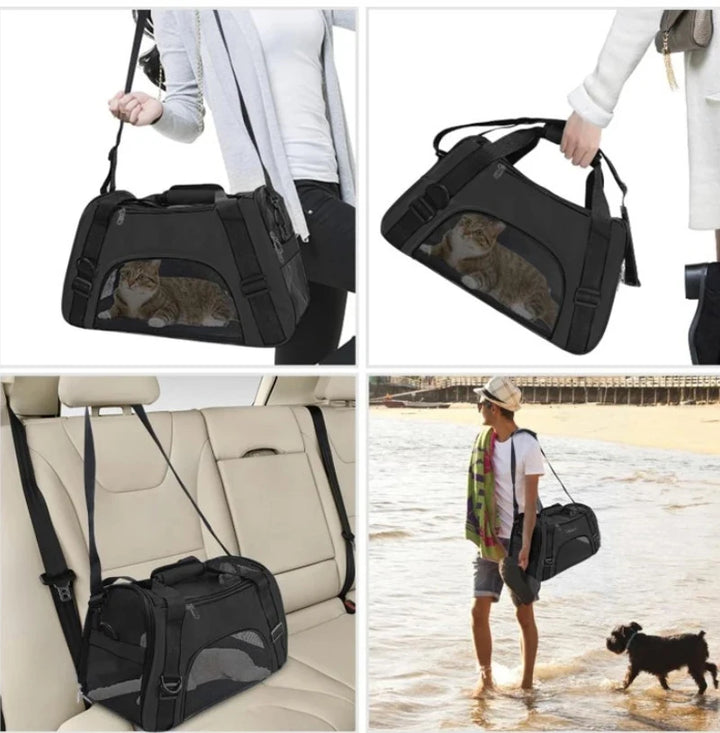 Portable Dog Cat Carrier Bag Pet Puppy Travel Bags Foldable Cats Handbag Travel Pet Bag Transport Bag