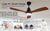 Industrial Ceiling Fans with Lights Remote Control Indoor Outdoor Wood Ceiling Fan with 3 Blade for Patio Living Room Bedroom