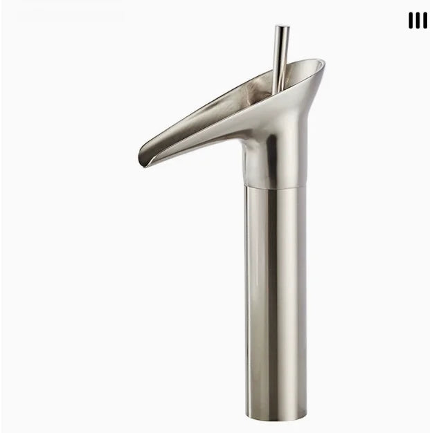 Antique copper washbasin, wine cup faucet, bathroom cabinet, ceramic countertop basin, waterfall cold and hot water faucet