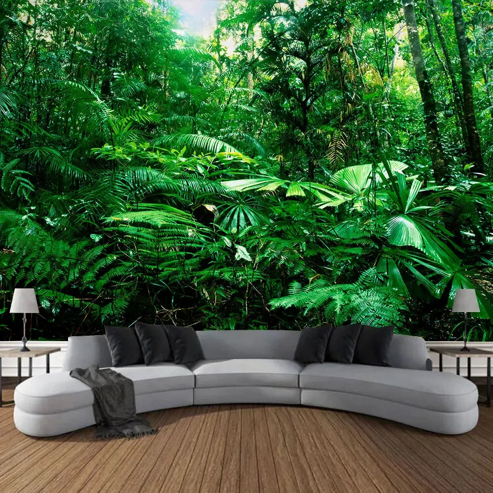 Beautiful Natural Forest Printed Large Wall Tapestry Hanging Bohemian Wall Tapestries Mandala Wall Art Decor