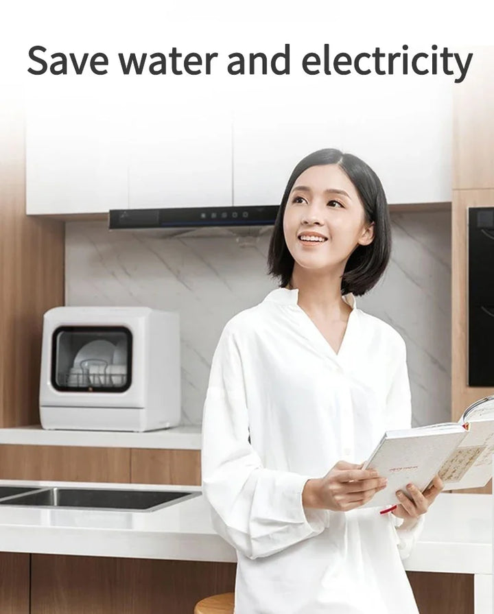 Table Dishwasher Automatic Intelligent Fruits And Vegetable Integrated Portable Dishwasher 220V 50Hz Without Installation 4 Sets