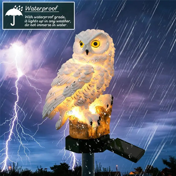 Solar Owl Ground Light LED Outdoor Courtyard Lamp Garden Light Waterproof Stake Light Pathway Decor Solar Patio Ground Lantern