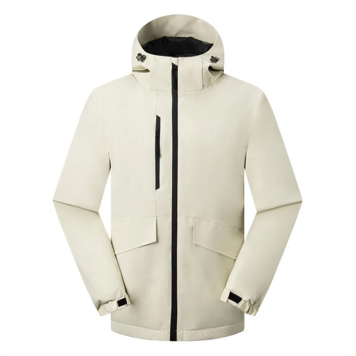 Winter Jacket Custom Logo Thick Velvet Warm Coat Men Women Windproof Hooded Outdoor Casual Mountaineering Overcoat ELIKE