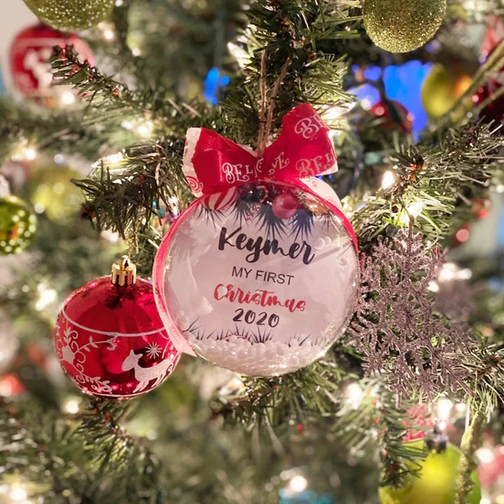 4-10CM Christmas Transparent Ball Plastic Fillable Bauble Xmas Tree Hanging Ornaments Decoration