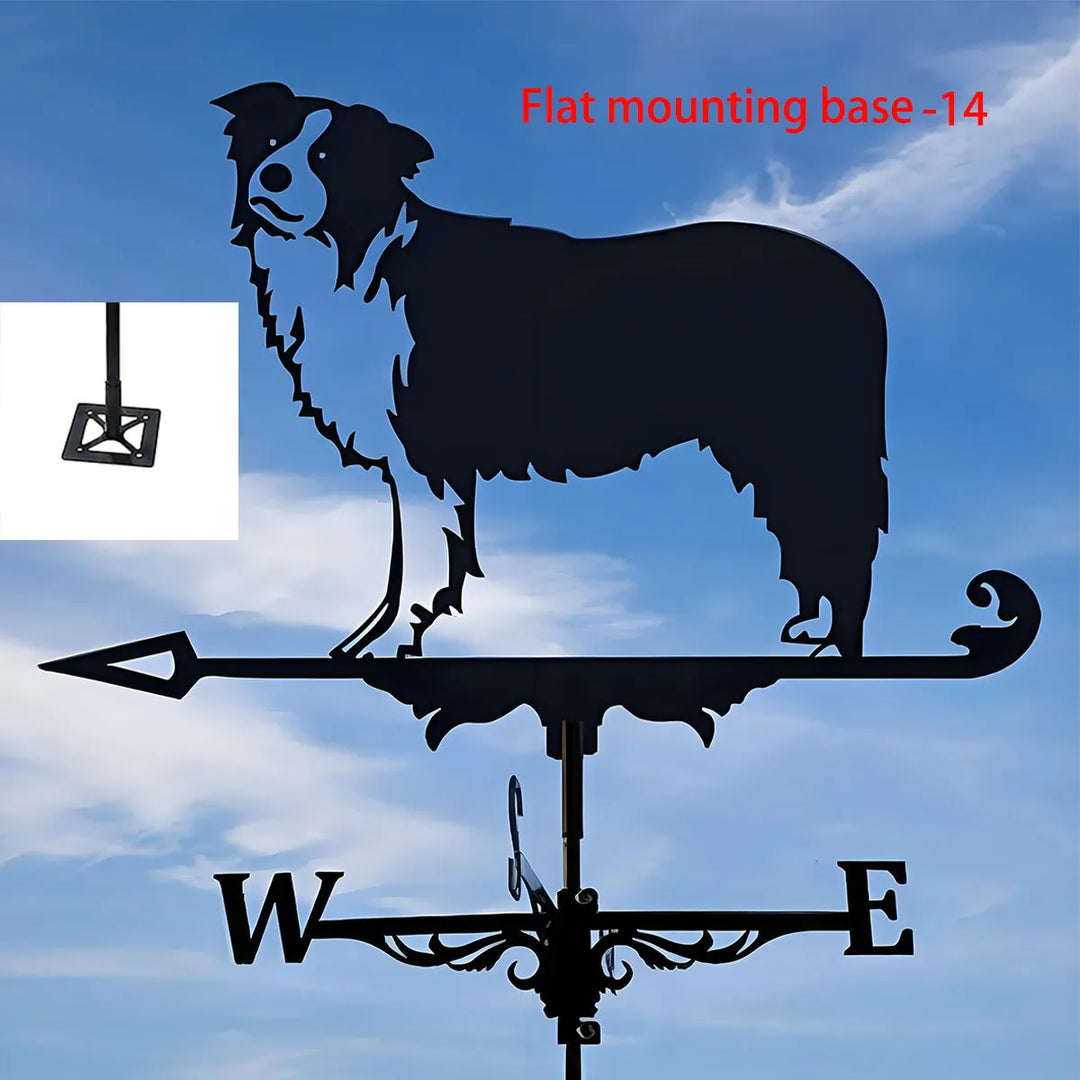 Weather Vane Metal Weathervanes Wind Direction Indicators, Metal Wind Vanes Signs for Roof Mount, Farmhouse Courtyard Decoration