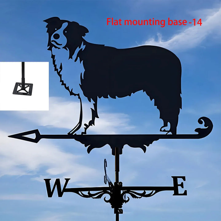 Weather Vane Metal Weathervanes Wind Direction Indicators, Metal Wind Vanes Signs for Roof Mount, Farmhouse Courtyard Decoration