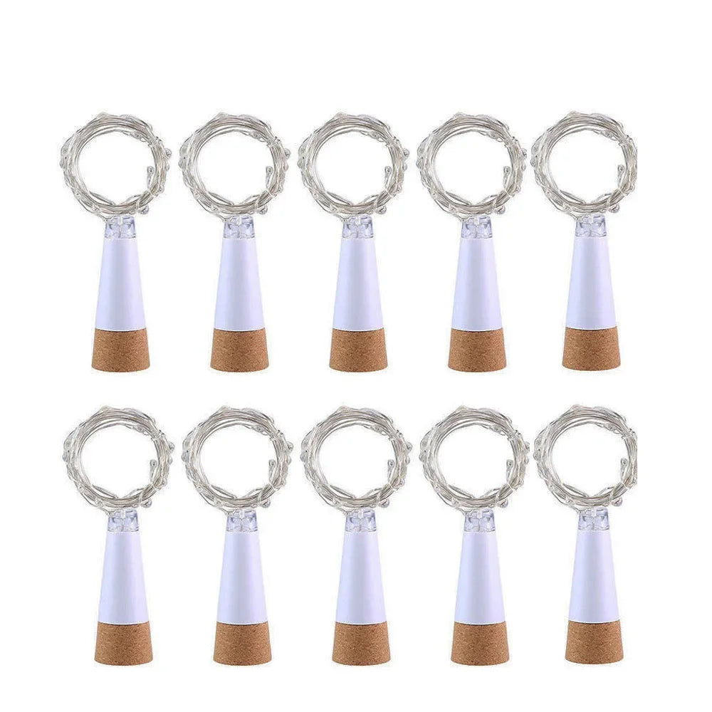 5-pack 2m Cork Bottle Fairy Lights USB Rechargeable Christmas Garland String Lights for Bedroom Room Home Wedding Party Decor
