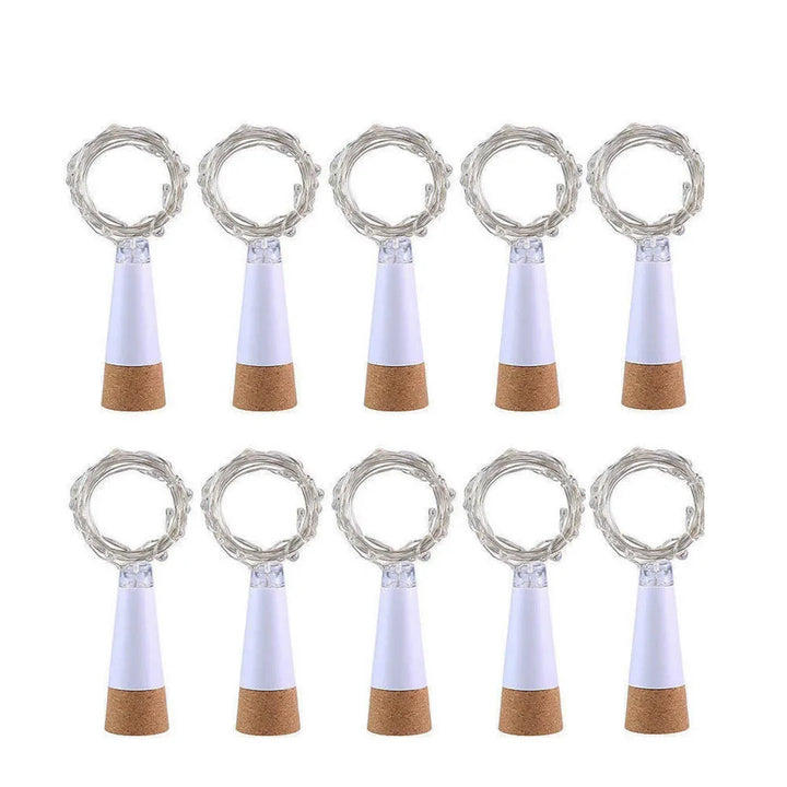 5-pack 2m Cork Bottle Fairy Lights USB Rechargeable Christmas Garland String Lights for Bedroom Room Home Wedding Party Decor