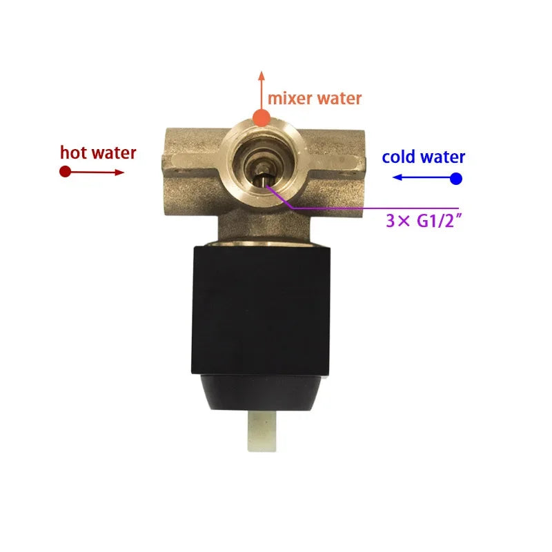 Matt Black & Chrome Brass Wall Mounted Basin Water Mixer Bathroom Quality Brass Single Handle Faucet Black Hot and Cold Tapware