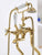 Bathtub Faucet Set Floor Decked Bathroom Classical Top High Quality Gold American Style Ceramic Handle Shower Faucet