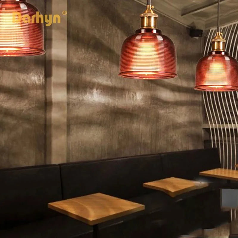Nordic Glass Pendant Light Modern Brass Creative minimalist Chandelier For Dinning Room E27 Transparent Lampshade For Restaurant