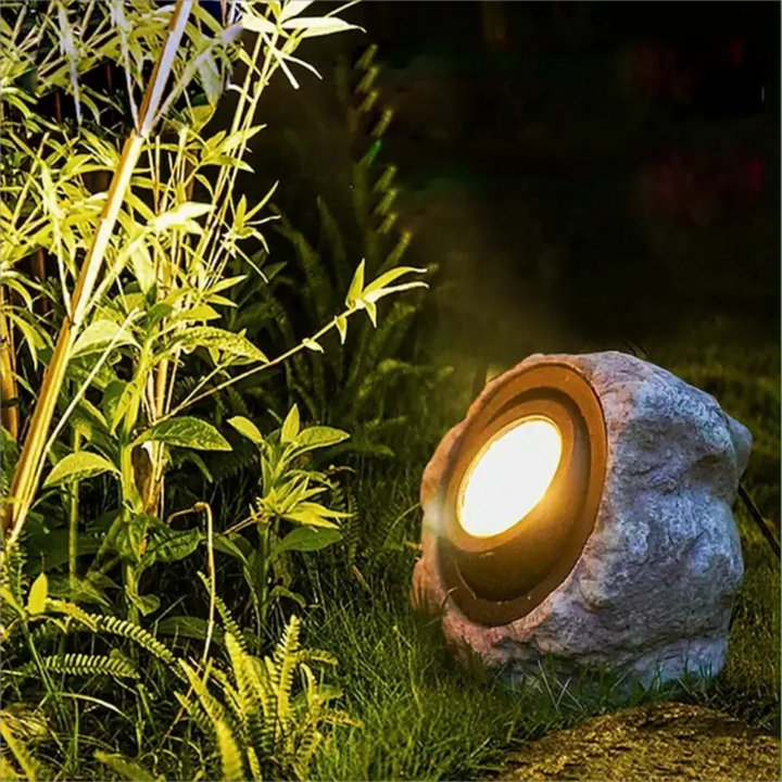 Courtyard Landscape Spotlight Outdoor Lighting Courtyard Imitation Stone Landscape Lamp Waterproof Resin Rock Stone Solar Lam