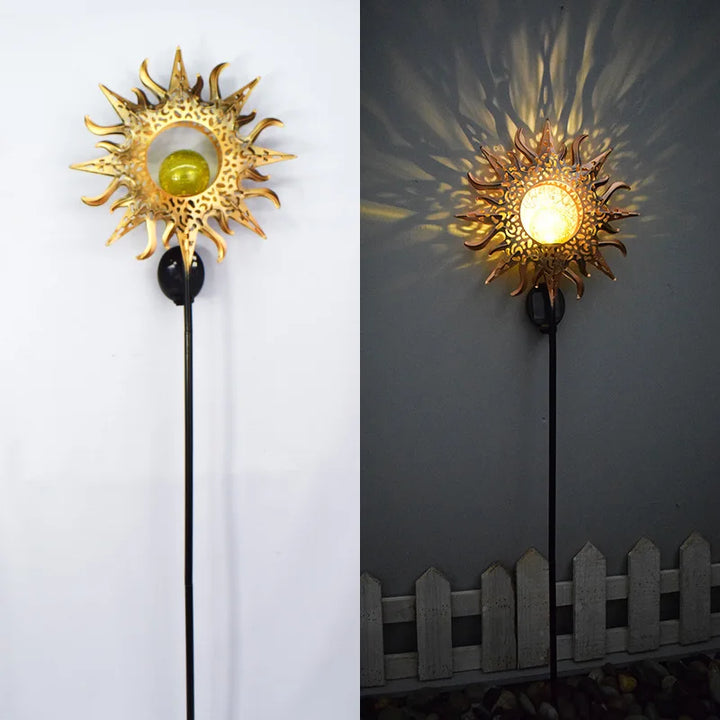 Led Solar Lights Outdoor Waterproof Moon Fairy Lawn Garden Solar Lamps for Pathway Landscape Courtyard  Stakes