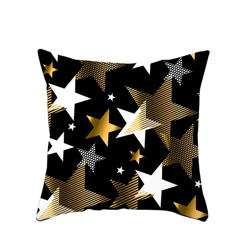1pcs/set Christmas Black Gold Cushion Cover Merry Christmas Decorations for Home