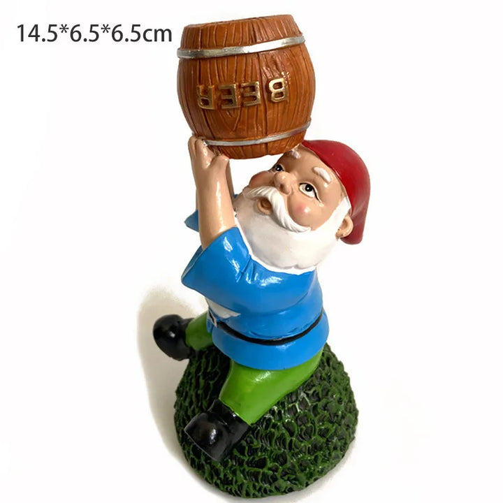 1 piece of Christmas decoration, home garden decoration, dwarf figurine, resin crafts, white bearded old man, Christmas gift