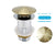 Bathroom Push Down Pop-Up Drain Sink Waste Stopper Valve Chrome Body with Color Lid Washbasin Water Head Deodorization Stopper