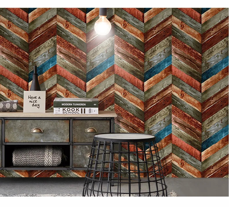 Wood Vinyl Wallpaper Roll Wood Grain Self Adhesive Wallpaper Kitchen Wardrobe Cabinet Furniture Contact Paper Renovation Door