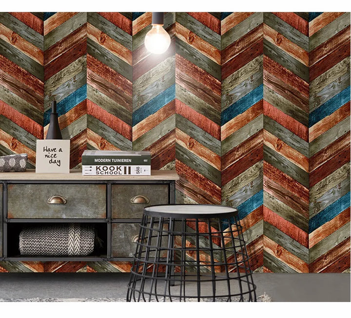 Wood Vinyl Wallpaper Roll Wood Grain Self Adhesive Wallpaper Kitchen Wardrobe Cabinet Furniture Contact Paper Renovation Door