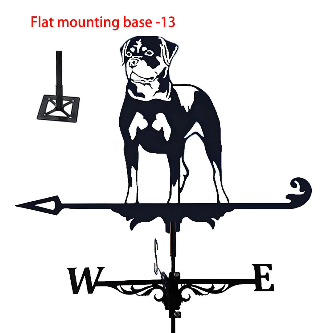 Weather Vane Metal Weathervanes Wind Direction Indicators, Metal Wind Vanes Signs for Roof Mount, Farmhouse Courtyard Decoration