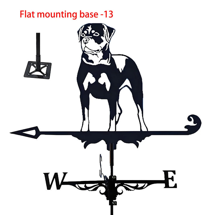 Weather Vane Metal Weathervanes Wind Direction Indicators, Metal Wind Vanes Signs for Roof Mount, Farmhouse Courtyard Decoration