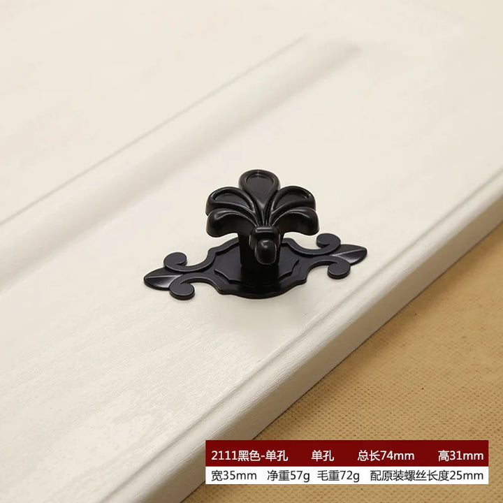 American Style Piano Black Hardware Cabinet Knob Handle European Style Garden Cabinet handle  Cabinet Knob Door Pull