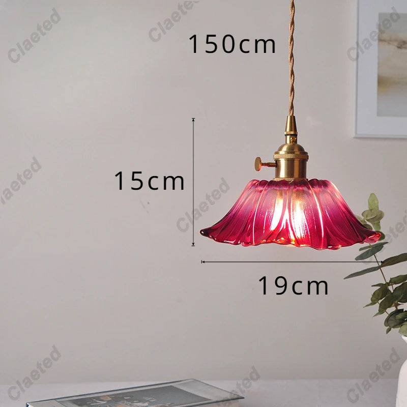 IWHD Modern Copper Glass LED Pendant Lamp Switch Living Room Bedroom Green Amber White Nordic Hanging Lights