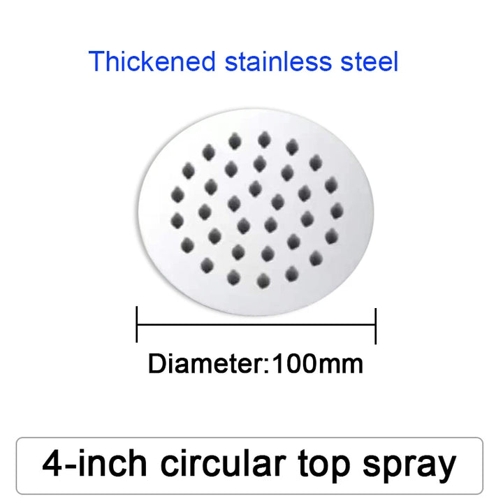 4/6/8/10/12 Inch Pressurized Rain Shower Head Stainless Steel Square Round Rain Shower Head Large Water Outlet Shower Head